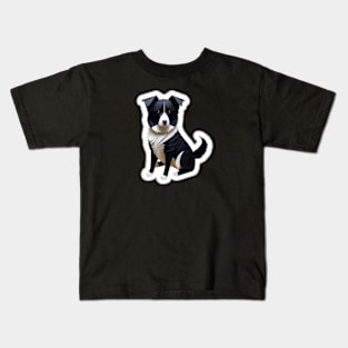 Border Collie Origami Kids T-Shirt